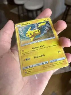 PokÃ©mon TCG Pikachu SM81 Promos Holo Card Black Star Promo NM Condition 2017 - Image 3