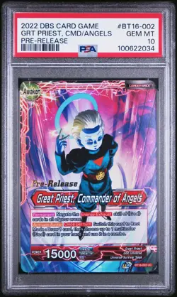 Great Priest Commander of Angels Pre-Release Foil Leader Dragon Ball Card PSA 10 - Image 1