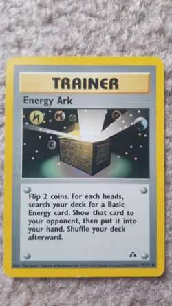 Pokemon Neo Discovery TCG Energy Ark 75/75 Common MP Medium Played - Image 1