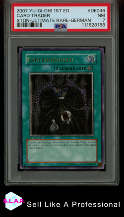 CARD TRADER STON-ULTIMATE RARE-GER YU-GI-OH STON-STRIKE OF NEOS 2007 DE046 PSA 7 - Image 3