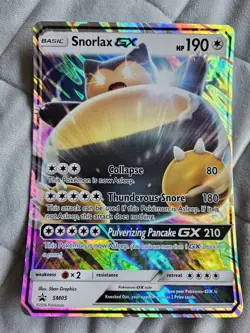 Pokemon Card Snorlax GX SM05 Black Star Promo JUMBO - Image 2