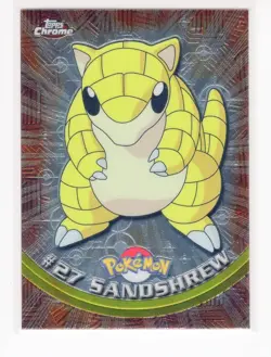 Sandshrew Topps Chrome #27 Holo Pack Fresh Pokemon Card (C1) - Image 1