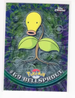 Bellsprout Topps Chrome #69 Holo Pack Fresh Pokemon Card (C1) - Image 1