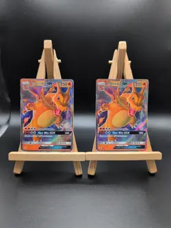 Pokémon TCG Charizard GX SM211 Hidden Fates Holo Black Star Promo Card x2 - Image 1