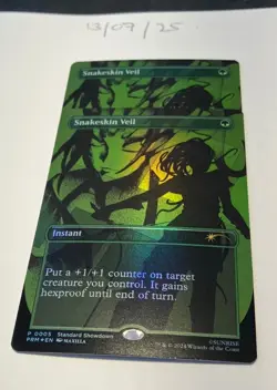 Magic the Gathering MTG Snakeskin Veil x2 Rare Borderless FOIL Cards NM/M Promo - Image 1