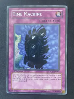 Yu-Gi-Oh! SECRET RARE HOLO CARD TIME MACHINE CSOC-EN091 LP - Image 1
