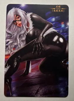 SEXY HEROINE WAIFU Black Cat MARVEL ACG PREMIUM MATTE HOLOFOIL CARD NM - Image 4