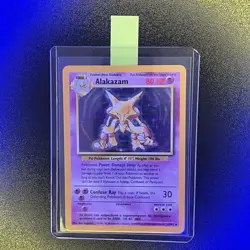 🔥 Alakazam 1/102 🔥 Original Holo Rare Base Set Pokemon Card 1999 WOTC TCG - Image 1