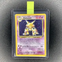 🔥 Alakazam 1/102 🔥 Original Holo Rare Base Set Pokemon Card 1999 WOTC TCG - Image 2