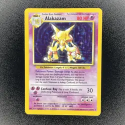 🔥 Alakazam 1/102 🔥 Original Holo Rare Base Set Pokemon Card 1999 WOTC TCG - Image 7