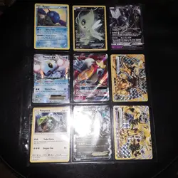 Pokemon TCG Binder Page Lot of 9 Holo Cards and basic Necrozma Celebi Manaphy - Image 13