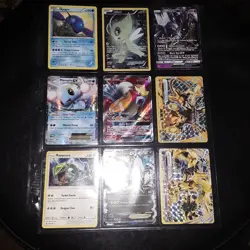 Pokemon TCG Binder Page Lot of 9 Holo Cards and basic Necrozma Celebi Manaphy - Image 4