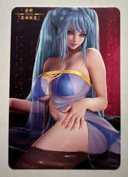 SEXY HEROINE WAIFU Sona LEAGUE OF LEGENDS ACG PREMIUM MATTE HOLOFOIL CARD NM - Image 4