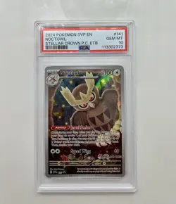 PSA 10 Noctowl SVP 141 Pokemon Center Stamped Etb Promo Pokemon Card GEM MINT - Image 1