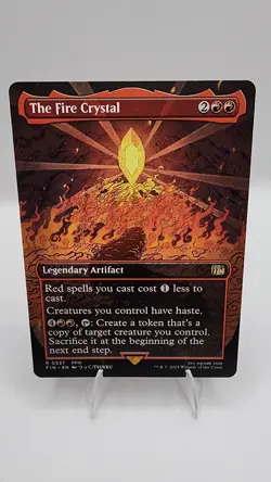The Fire Crystal Borderless Full Art R0337 Final Fantasy MTG NM - Image 1