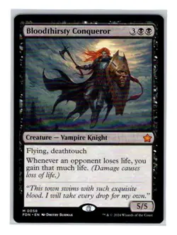 Bloodthirsty Conqueror #0058 Mythic Creature-Vampire Knight MTG 2024 Foundations - Image 1