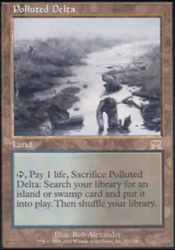 Polluted Delta -Foil Damaged / Poor MTG Onslaught - Image 2