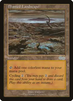 1x Blasted Landscape - LP - Urza's Saga - SPARROW MAGIC mtg - Image 1