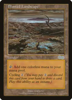 1x Blasted Landscape - LP - Urza's Saga - SPARROW MAGIC mtg - Image 2