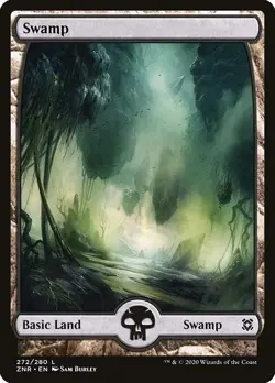 Lot of 20x Swamp #272 - ZNR Zendikar RIsing- MTG Magic FULL ART Land - Image 1