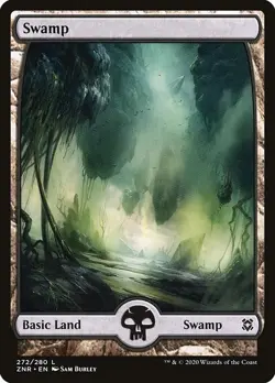 Lot of 20x Swamp #272 - ZNR Zendikar RIsing- MTG Magic FULL ART Land - Image 2