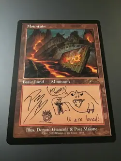 MTG Secret Lair x Post Malone #1193 Mountain NM - Image 1