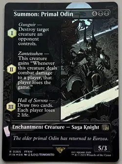 MTG Final Fantasy Summon: Primal Odin Enchantment Creature RARE FOIL #0365 - Image 7