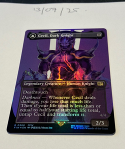 Magic the Gathering MTG Cecil, Dark Knight x1 Rare B'less FOIL Card NM/M - Image 4