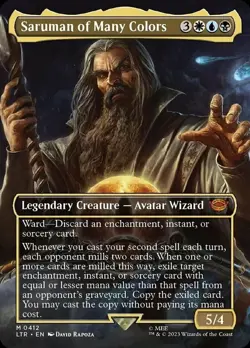 MTG Saruman of Many Colors - Borderless, The Lord of the Rings: Tales of Middle- - Image 1