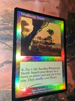 MTG Windswept Heath Foil Onslaught HP - Image 2