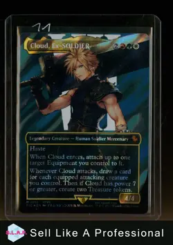 MAGIC CLOUD, EX-SOLDIER SURGE FOIL 0210 FINAL FANTASY WINGED ANGEL MTG - Image 1