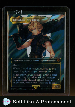 MAGIC CLOUD, EX-SOLDIER SURGE FOIL 0210 FINAL FANTASY WINGED ANGEL MTG - Image 3