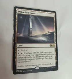 Detection Tower Magic the Gathering Card m19 2019 NM Rare Land - Image 1