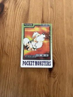 Pokemon Card Japanese File No. 058 Growlithe Bandai 1997 Pocket Monsters - Image 1