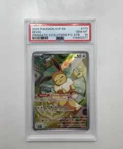PSA 10 Eevee 173 Pokemon Center Stamp Promo Prismatic Evolutions TCG Gem Mint - Image 1