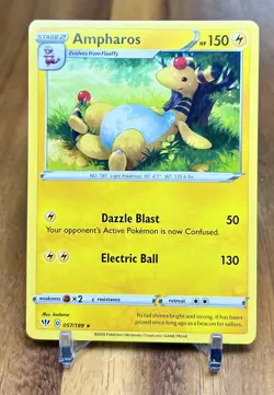 Ampharos 057/189 Darkness Ablaze Rare Pokemon Card NM - Image 3