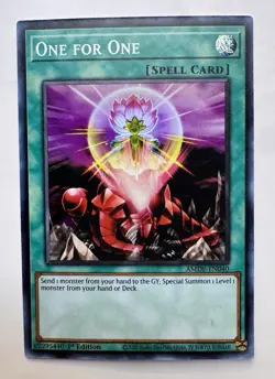 Yugioh One for One AMDE-EN040 Super Rare 1st Edition - Image 1