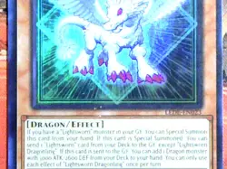 YuGiOh! Lightsworn Dragonling LEDE-EN023 1st Edition NM/VNM UR SMALL HOLO BLEED - Image 2