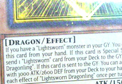 YuGiOh! Lightsworn Dragonling LEDE-EN023 1st Edition NM/VNM UR SMALL HOLO BLEED - Image 3