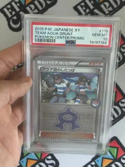 PSA 10 GEM MT Team Aqua Grunt #119/XY-P Pokemon Center Promo 2015 Japanese - Image 5