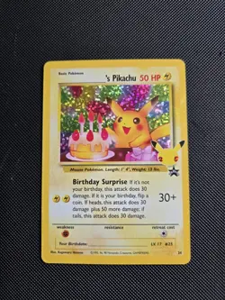 Pokemon Pikachu TCG Birthday Card 24/53 SWSH Celebrations Classic Collection - Image 1