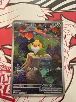 Pokémon TCG Sewaddle 87/86 SV: White Flare Holo (English) Black Bolt IR NM - Image 1