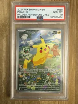 Pikachu SVP 088 - Full Art Promo Black Star Rare Holo - Pokemon TCG PSA 10 - Image 1