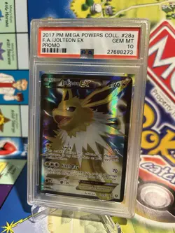 Pokemon XY Jolteon EX Mega Powers Coll. Full Alt Art Promo #28a PSA 10 Gem Mint - Image 1