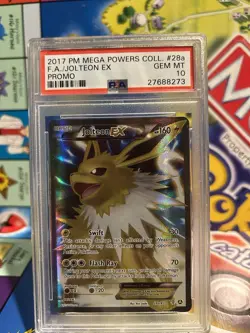 Pokemon XY Jolteon EX Mega Powers Coll. Full Alt Art Promo #28a PSA 10 Gem Mint - Image 2