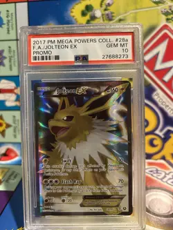Pokemon XY Jolteon EX Mega Powers Coll. Full Alt Art Promo #28a PSA 10 Gem Mint - Image 5