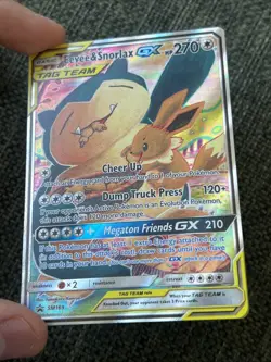 Pokemon TCG Eevee and Snorlax GX SM169 Sun & Moon Promo Holo Card NM - Image 2