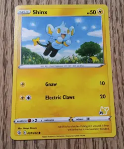 Pokemon TCG Card Shinx Electric 91/264 Fusion Strike 2021 - Image 1