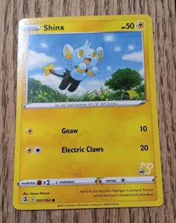 Pokemon TCG Card Shinx Electric 91/264 Fusion Strike 2021 - Image 2