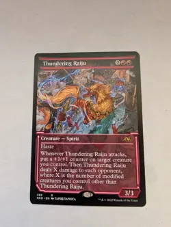 Thundering Raiju (Showcase) Kamigawa: Neon Dynasty Regular MTG NM - Image 1